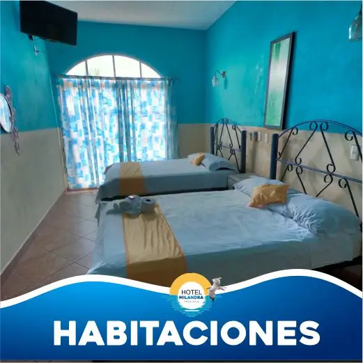 Habitaciones de Hotel MIlandra Tecolutla